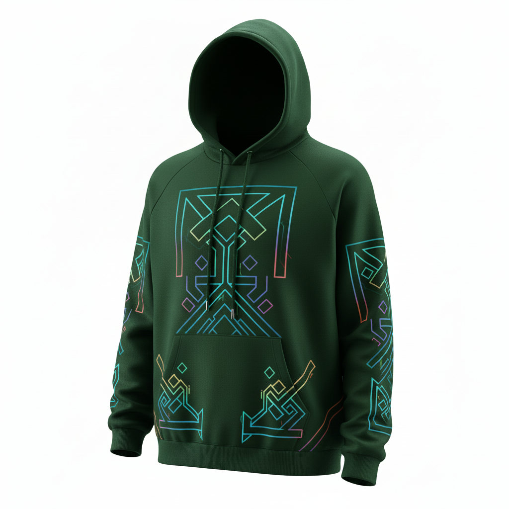 Animated Hoodie - Forest Green