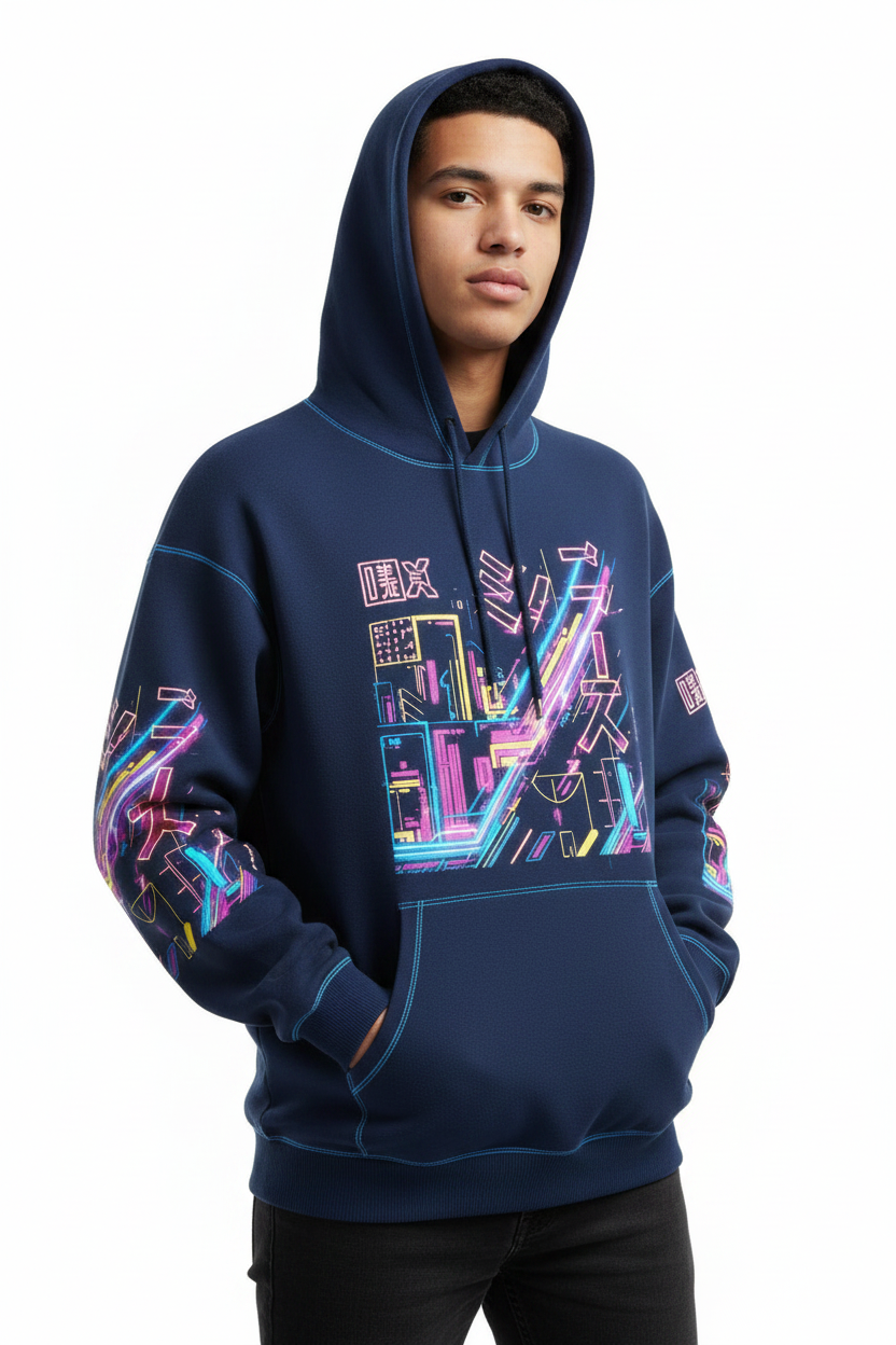 Animated Hoodie – Navy