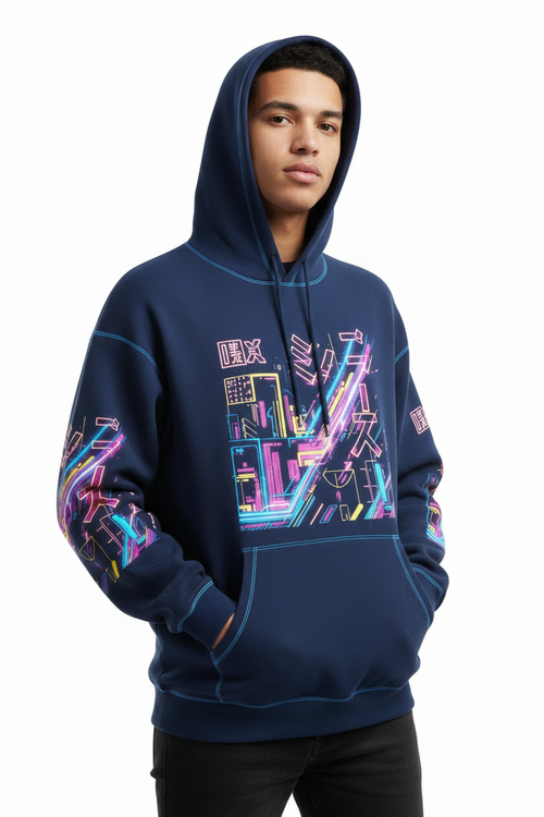 Animated Hoodie – Navy