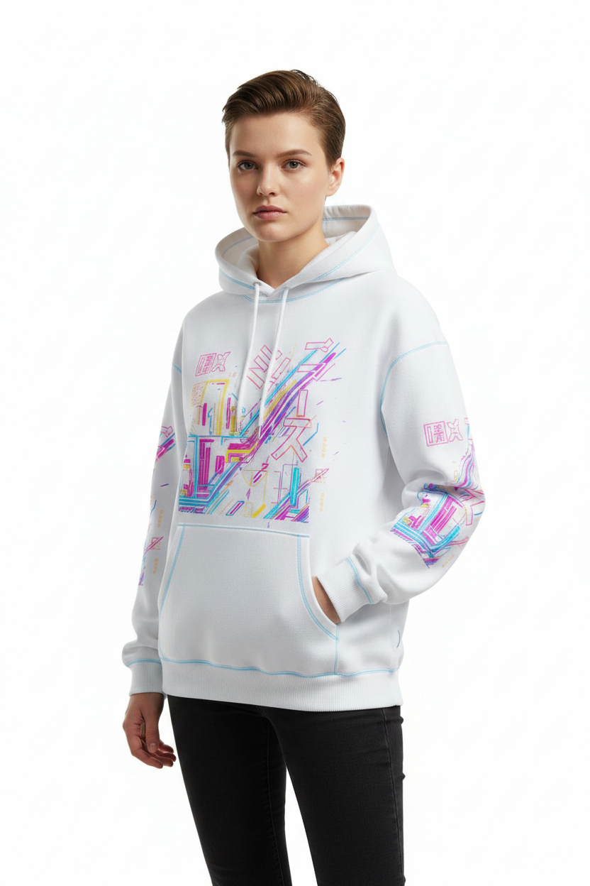 Animated Hoodie – White