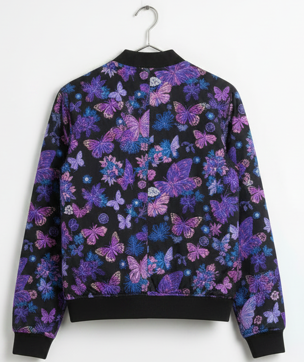 Aurora Butterfly AOP Bomber Jacket