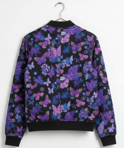 Aurora Butterfly AOP Bomber Jacket