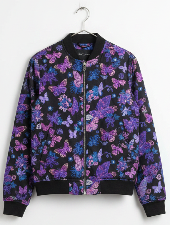 Aurora Butterfly AOP Bomber Jacket