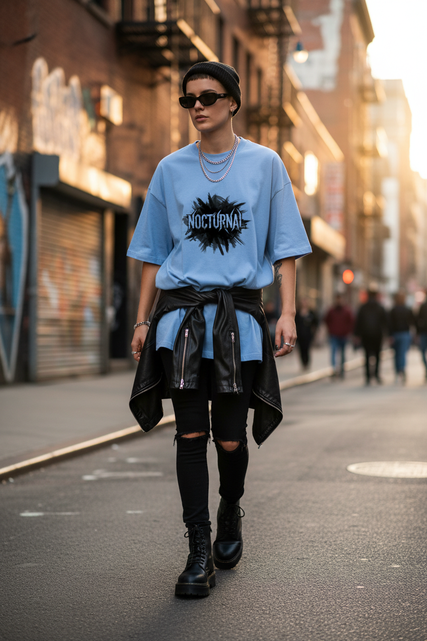Baby Blue Nocturnal Street