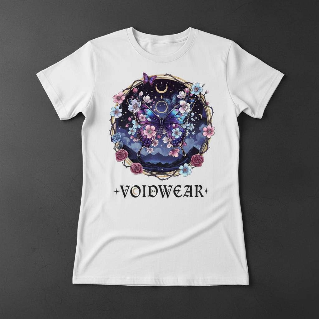 Butterflies Tee - White