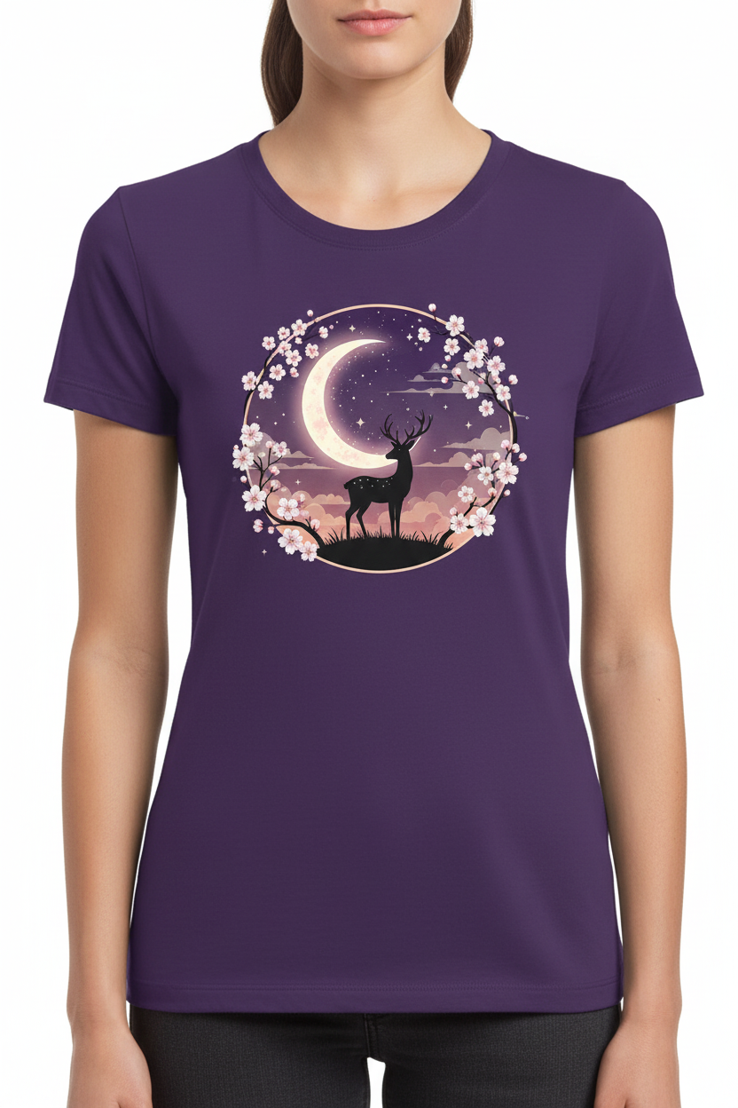Cherry Blossom Tee - Purple (no text)