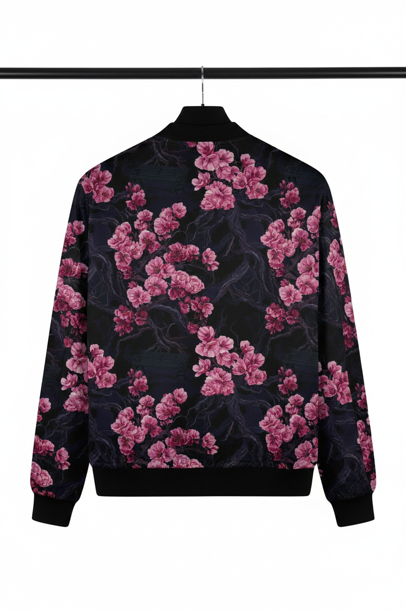 Dark Blossom AOP Bomber Jacket