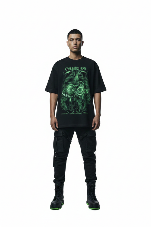 Dark Forest Ferns Tee - Black