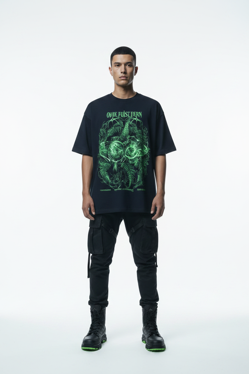 Dark Forest Ferns Tee - Navy