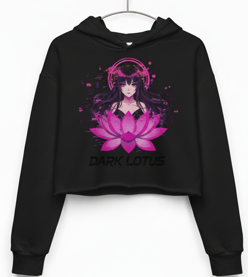 Dark Lotus Crop Hoodie