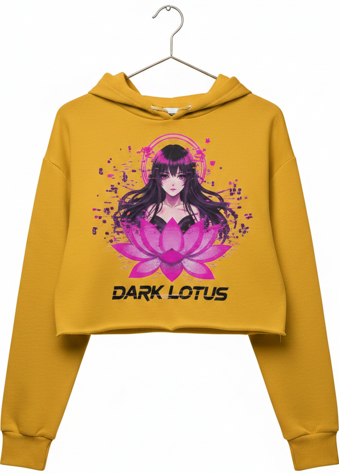 Dark Lotus Crop Hoodie