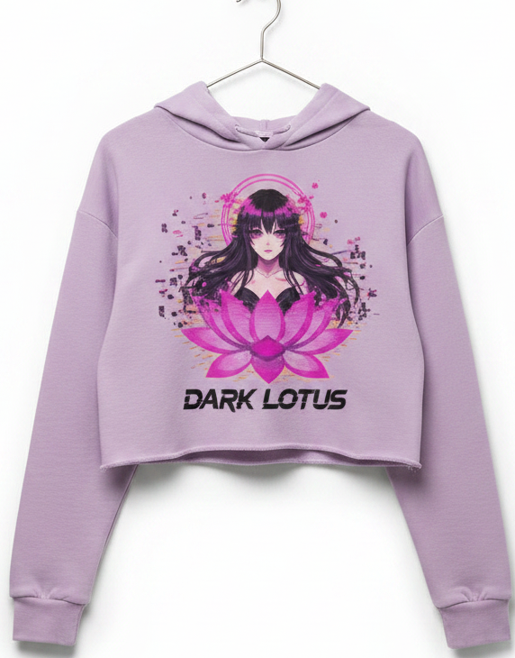 Dark Lotus Crop Hoodie
