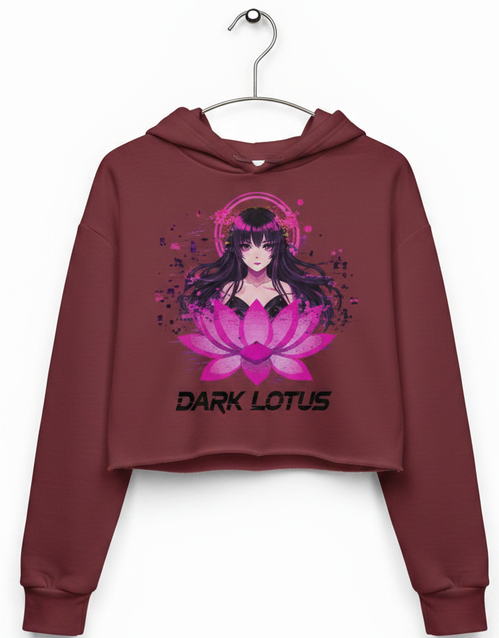 Dark Lotus Crop Hoodie