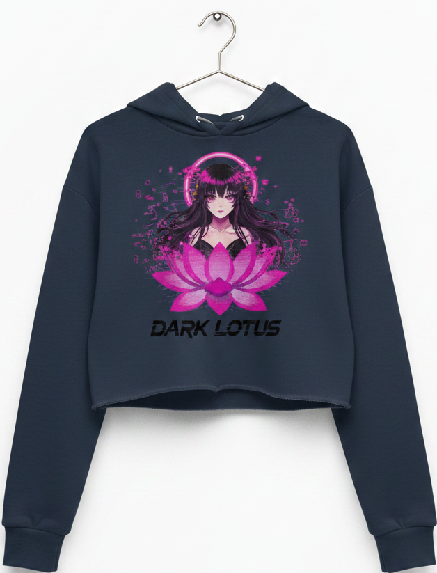 Dark Lotus Crop Hoodie