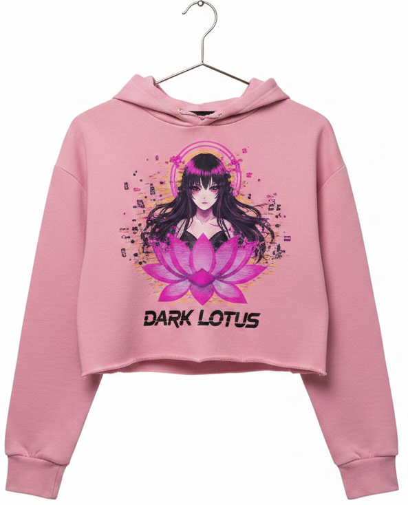 Dark Lotus Crop Hoodie