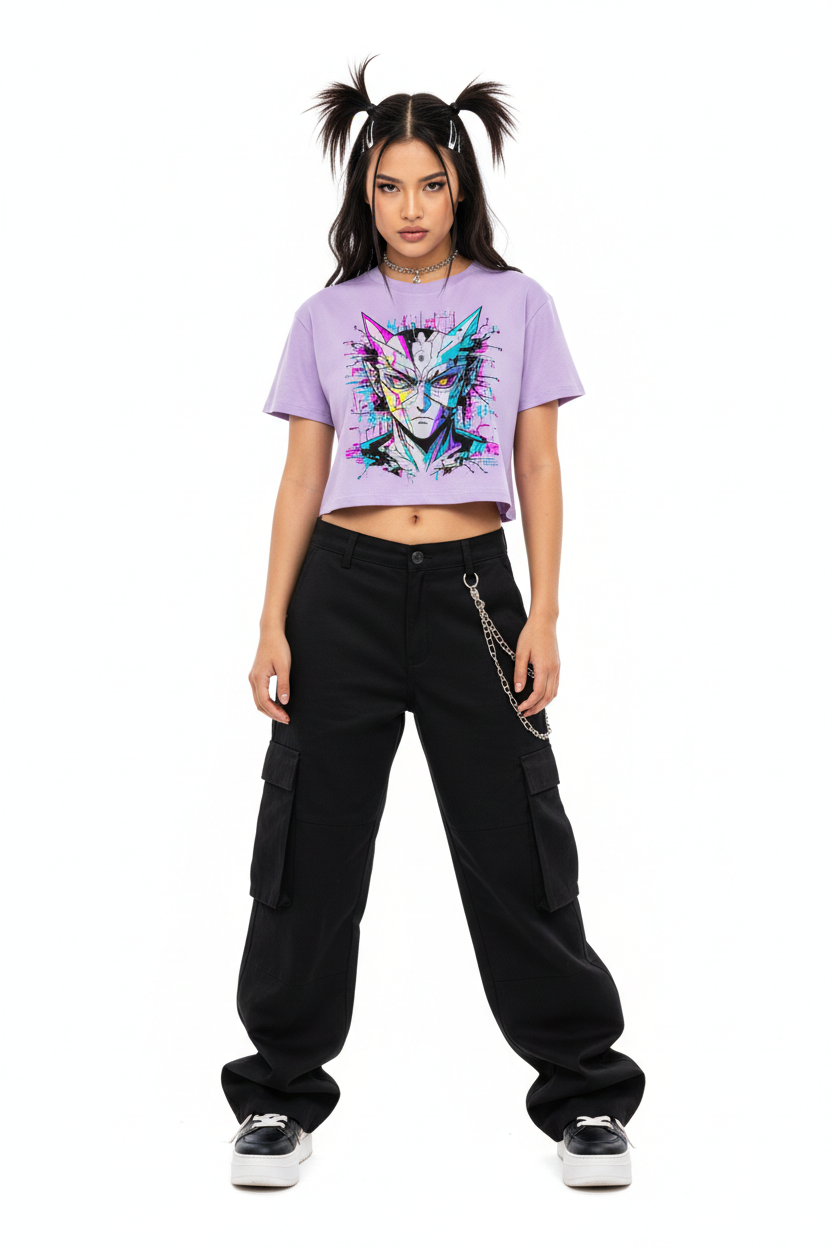 Glitch Warrior Baby Tee - Lavender