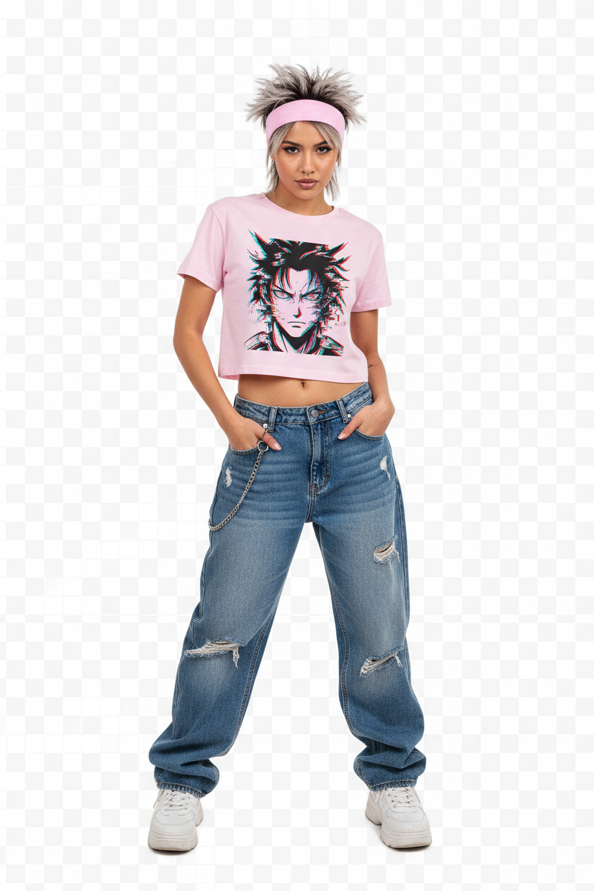 Glitch Warrior Baby Tee - Light Baby Pink