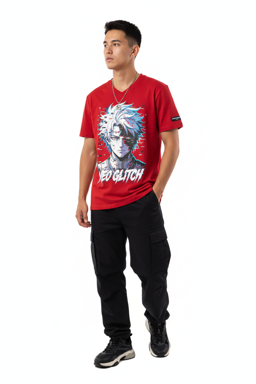 Glitch Warrior Tee - Red