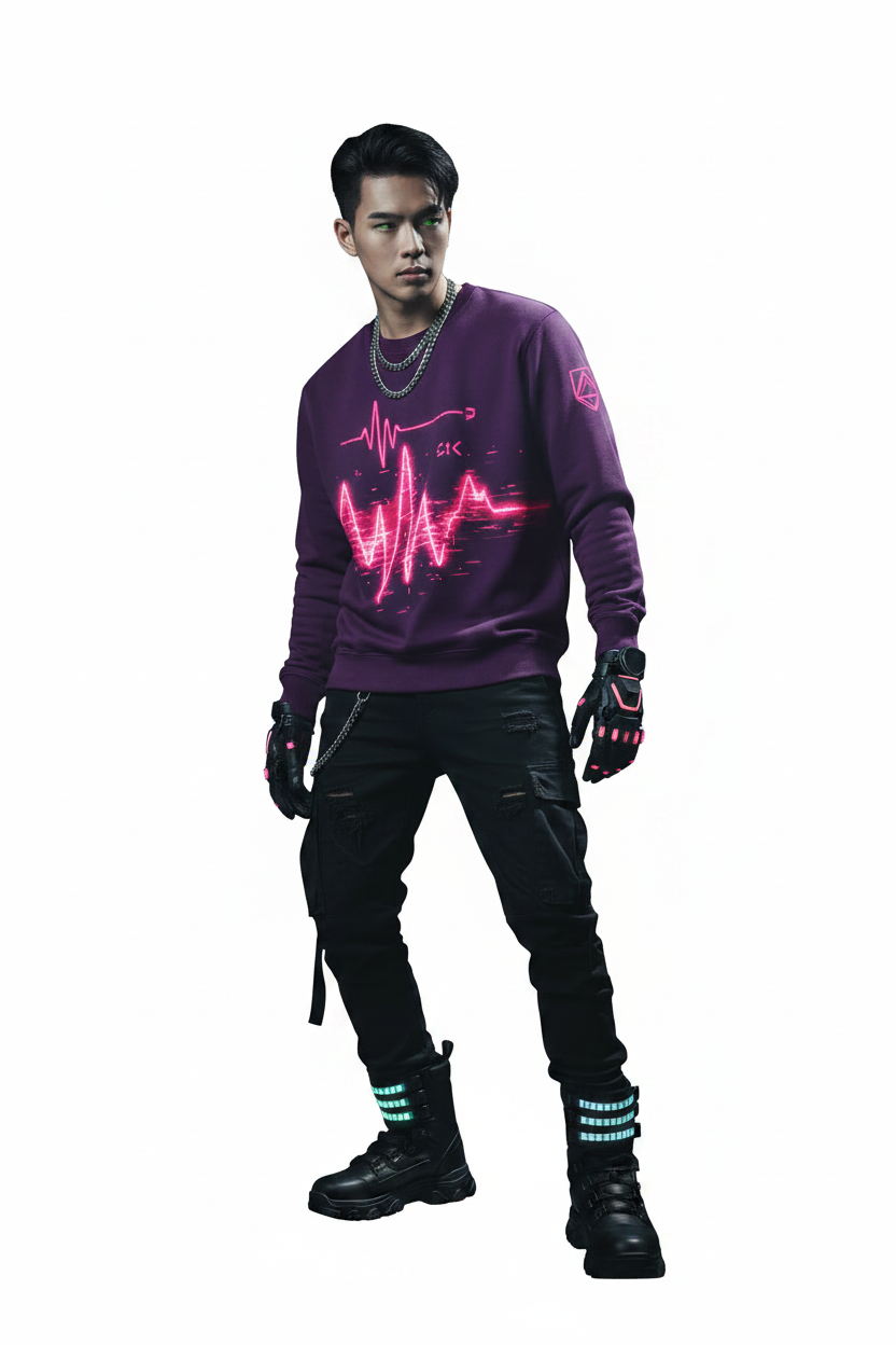 Shadow Frequency 001 Sweatshirt - Purple