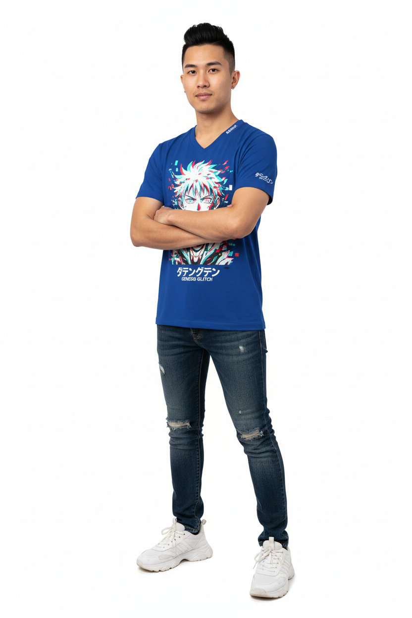 Glitch Warrior Tee - Royal Blue
