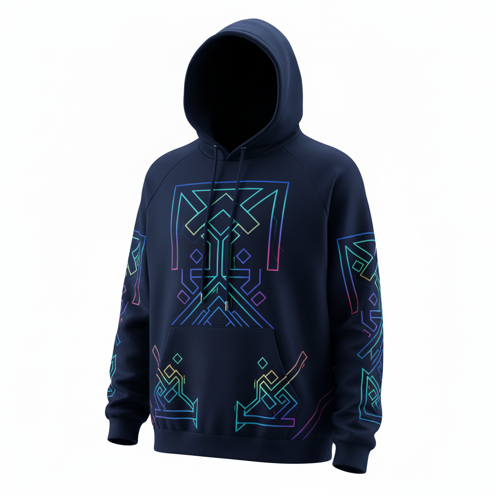 Animated Hoodie - Navy Blue