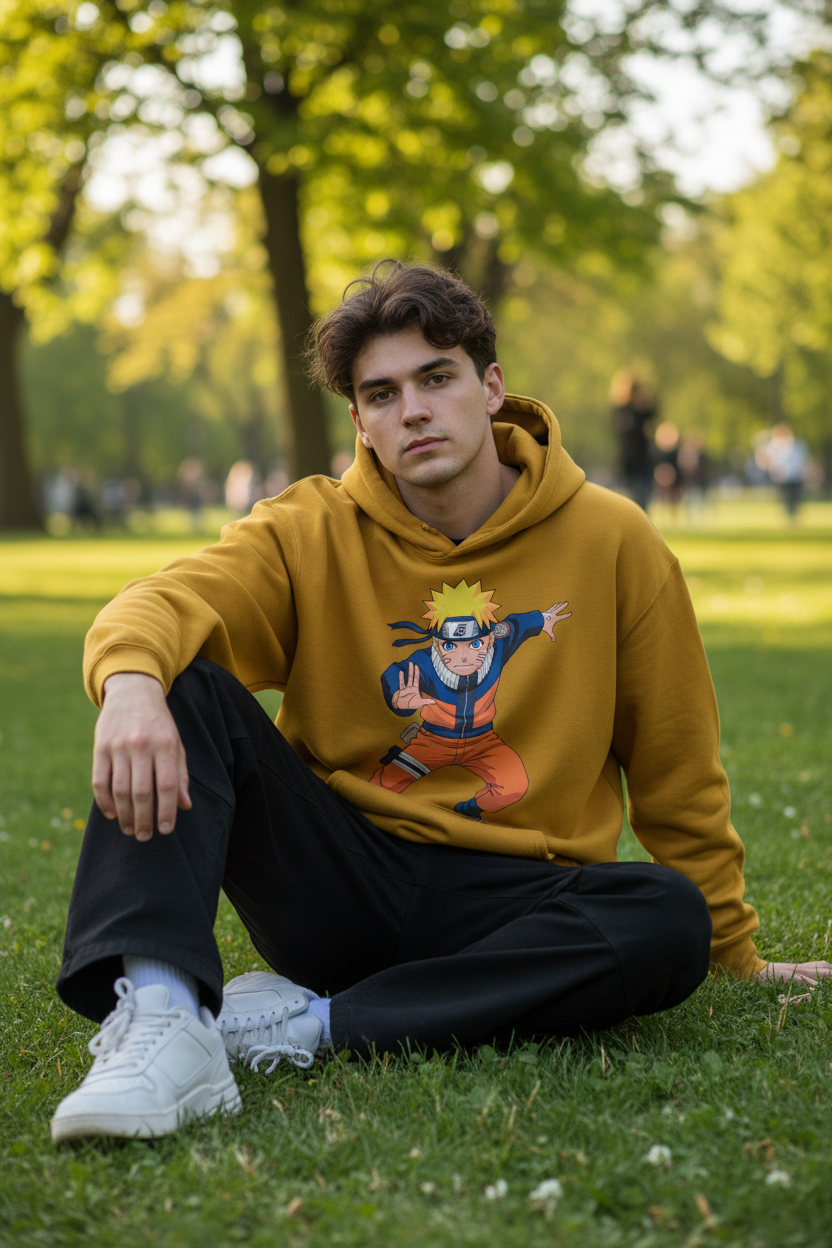 Naruto Hoodie - Mustard Park