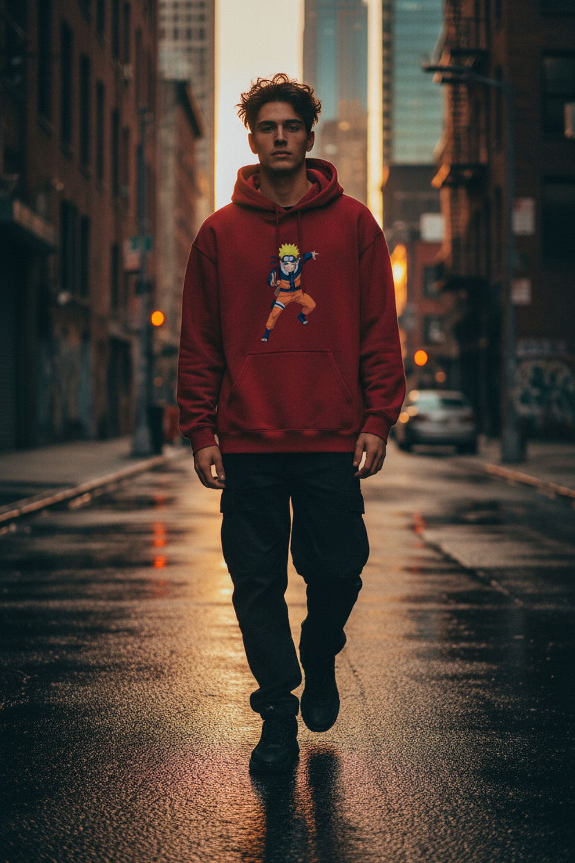 Naruto Hoodie - Red Street