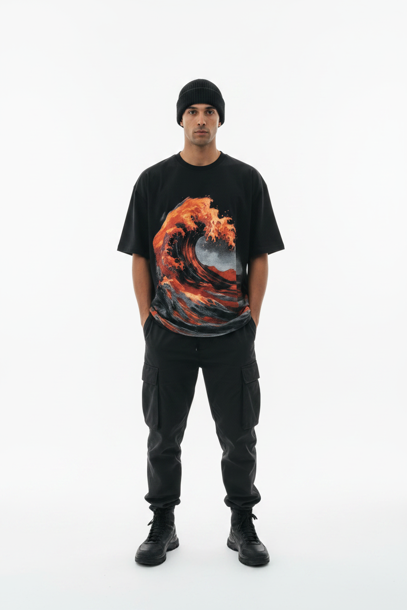 Stormy Ocean Wave Tee - Clean Studio