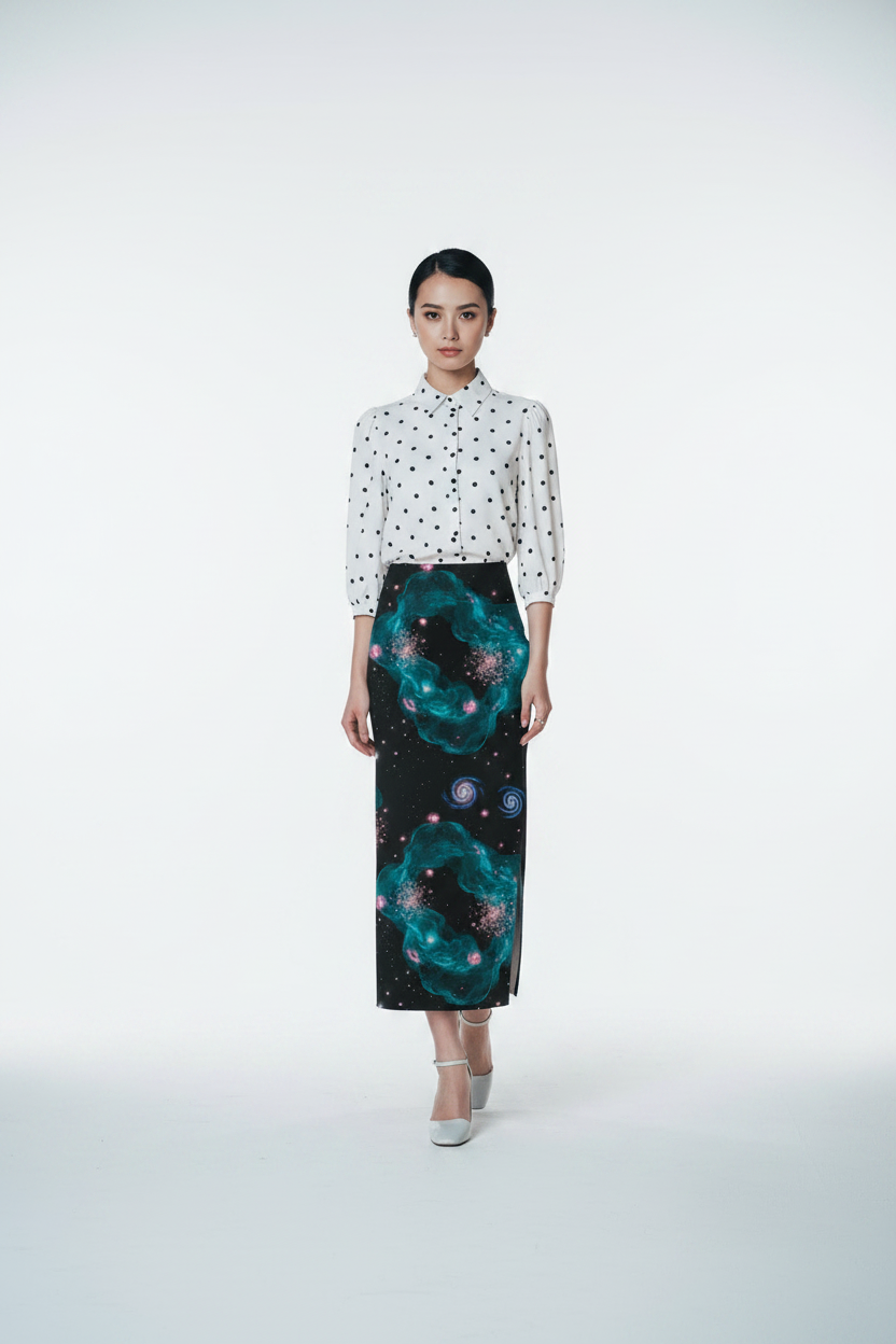 Void Cosmos Skirt - White Background